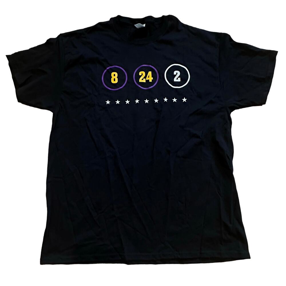 Rare Kobe & Gigi Giannia Bryant Memorial T-Shirt 8 24 2 Lakers vs Warriors 2/8